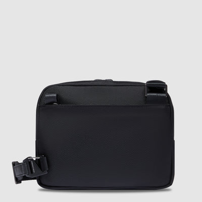 Borsello da Uomo Piquadro Brief in Tessuto Riciclato con Porta iPad®mini Nero