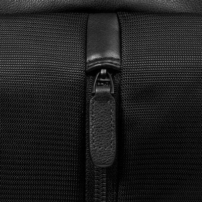 Cartella Briefcase Espandibile Piquadro Marcel in Pelle e Tessuto ad Unico Comparto con Porta PC 14" e iPad® 11'' Nero