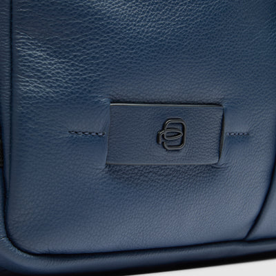 Zaino Piccolo da Uomo Piquadro Russel in Pelle con Porta PC 13'' Blu
