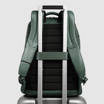 Zaino da Uomo Piquadro Russel in Pelle con Porta PC 14" Verde