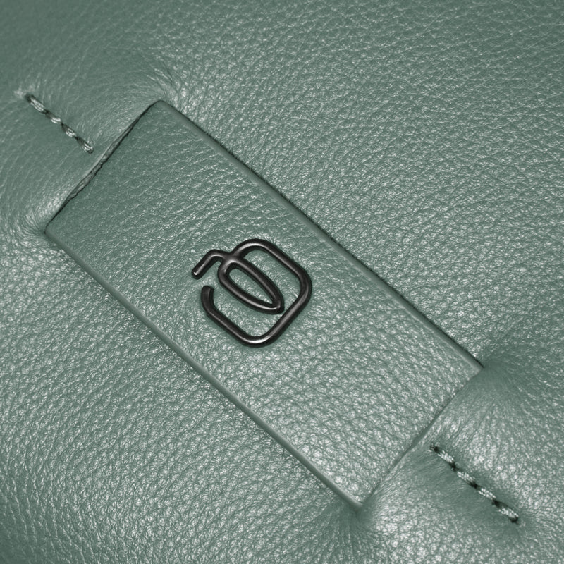 Zaino da Uomo Piquadro Russel in Pelle con Porta PC 14" Verde