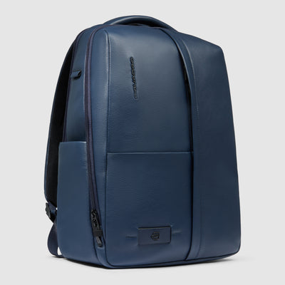 Zaino da Uomo Piquadro Russel in Pelle con Porta PC 15,6'' Blu