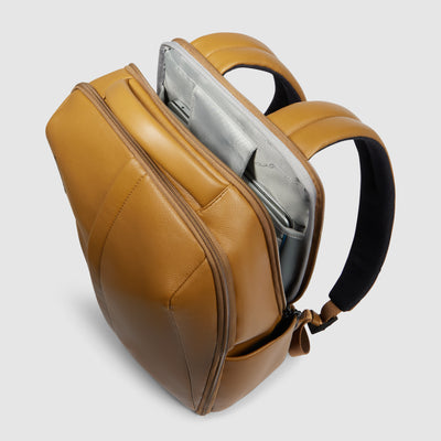 Zaino da Uomo Piquadro Russel in Pelle con Porta PC 15,6'' Giallo