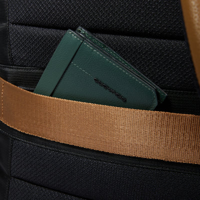 Zaino da Uomo Piquadro Russel in Pelle con Porta PC 15,6'' Giallo