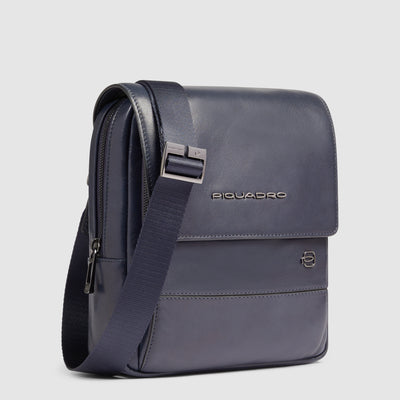 Borsello da Uomo Piquadro New Classic in Pelle con Porta iPad®mini Blu