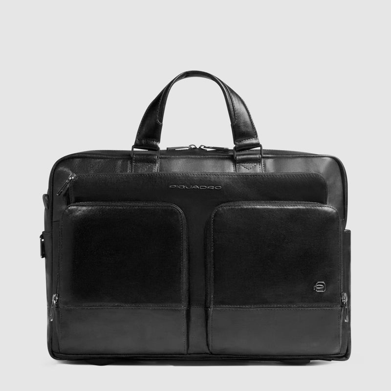Borsa Briefcase da Uomo Piquadro New Classic con 1 Scomparto in Pelle con Porta PC e iPad® 12,9" Nero