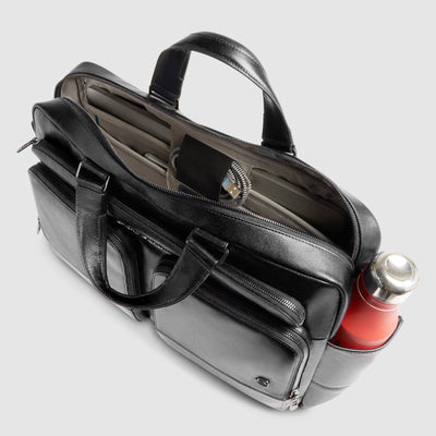 Borsa Briefcase da Uomo Piquadro New Classic con 1 Scomparto in Pelle con Porta PC e iPad® 12,9" Nero