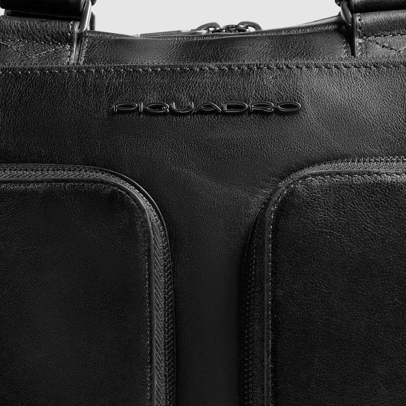 Borsa Briefcase da Uomo Piquadro New Classic con 1 Scomparto in Pelle con Porta PC e iPad® 12,9" Nero