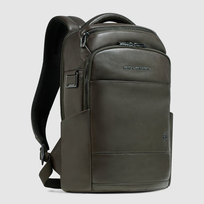 Zaino Piccolo da Uomo Piquadro New Classic in Pelle con Porta PC 13'' Verde