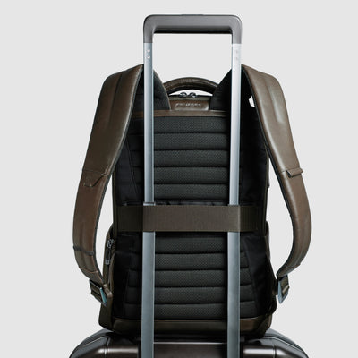 Zaino Piccolo da Uomo Piquadro New Classic in Pelle con Porta PC 13'' Verde