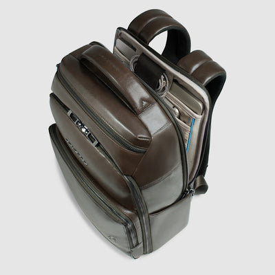 Zaino da Uomo Piquadro New Classic in Pelle con Porta PC 14'' Verde