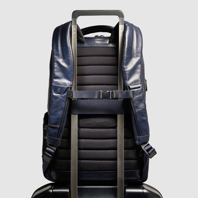 Zaino da Uomo Piquadro New Classic in Pelle con Porta PC 15,6'' Blu