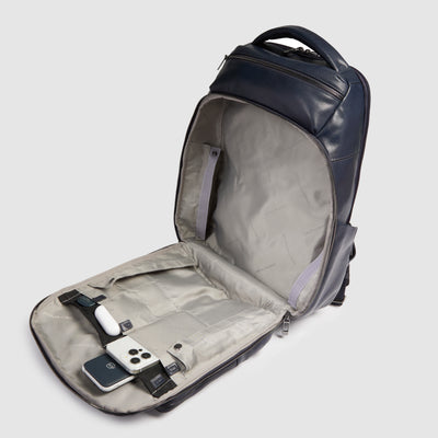 Zaino da Uomo Piquadro New Classic in Pelle con Porta PC 15,6'' Blu