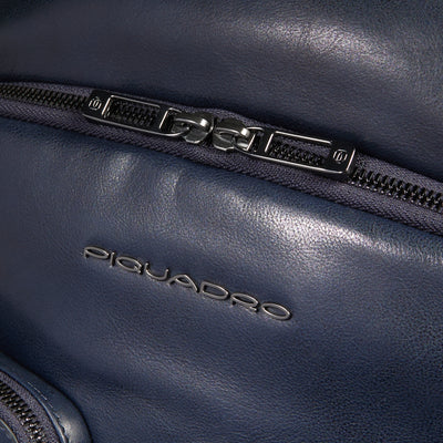 Zaino da Uomo Piquadro New Classic in Pelle con Porta PC 15,6'' Blu