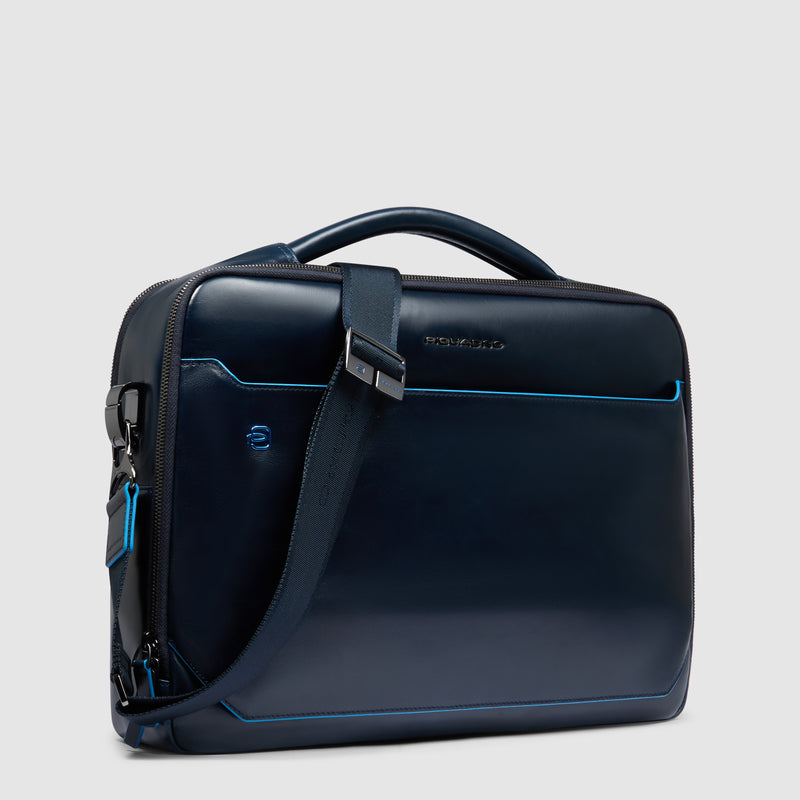Borsa Piquadro Blue Square in Pelle con Porta PC e iPad® 12,9" Blu