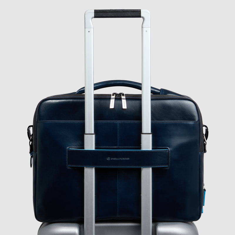 Borsa Piquadro Blue Square in Pelle con Porta PC e iPad® 12,9" Blu