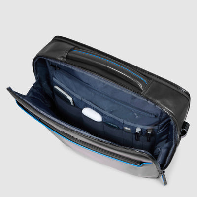 Borsa Piquadro Blue Square in Pelle con Porta PC e iPad® 12,9" Nero