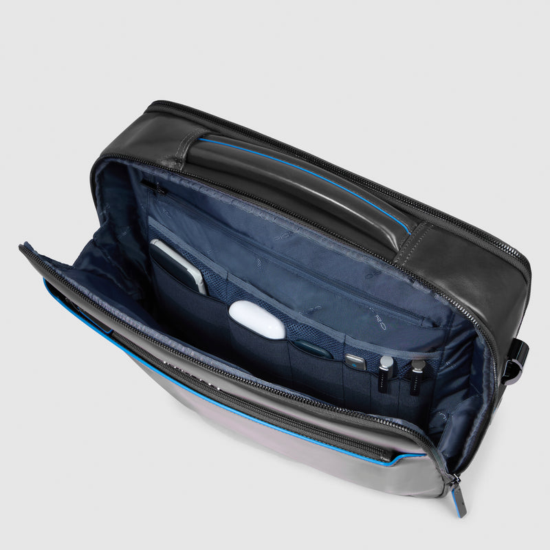 Borsa Piquadro Blue Square in Pelle con Porta PC e iPad® 12,9" Nero