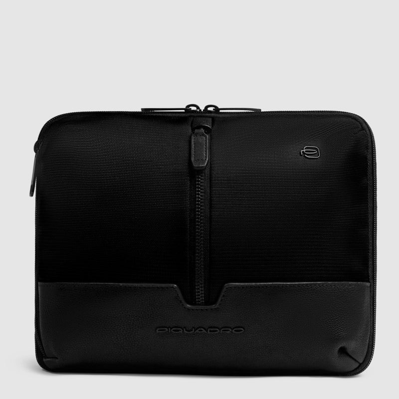 Borsello Orizzontale Piquadro Marcel in Pelle e Tessuto con Porta iPad® 11&