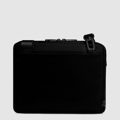 Borsello Orizzontale Piquadro Marcel in Pelle e Tessuto con Porta iPad® 11'' Nero