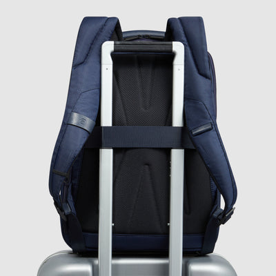 Zainetto Piquadro Marcel in Pelle e Tessuto con Porta PC 13" Blu