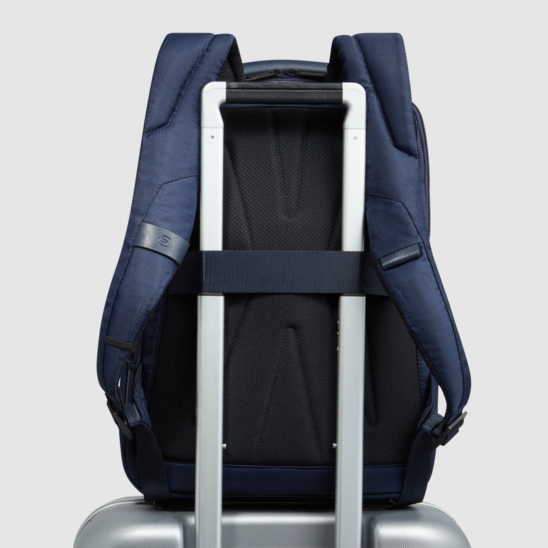 Zainetto Piquadro Marcel in Pelle e Tessuto con Porta PC 13" Blu