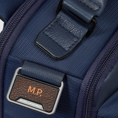 Zaino Piquadro Marcel in Pelle e Tessuto con Porta PC 14" Blu