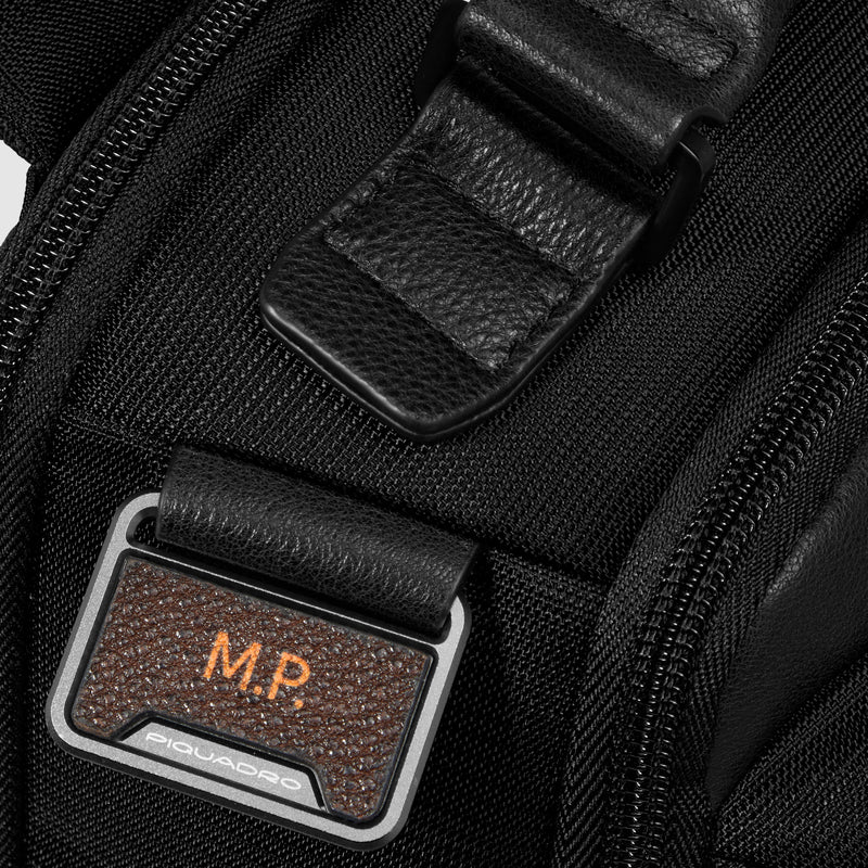 Zaino Piquadro Marcel in Pelle e Tessuto con Porta PC 14" Nero