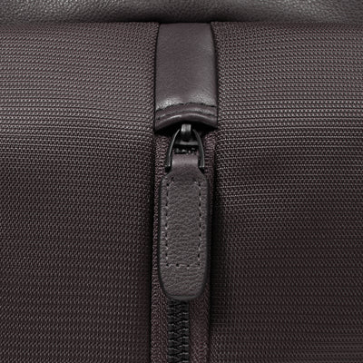 Zaino Piquadro Marcel in Pelle e Tessuto con Porta PC 14" Testa di Moro