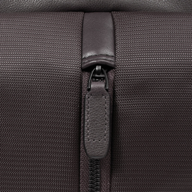 Zaino Piquadro Marcel in Pelle e Tessuto con Porta PC 14" Testa di Moro