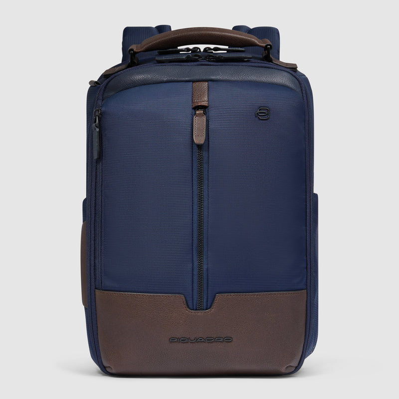 Zaino da Viaggio PRO Piquadro Marcel in Pelle e Tessuto Espandibile con Porta PC 15,6&