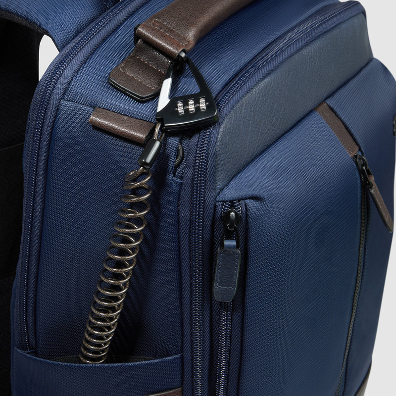 Zaino da Viaggio PRO Piquadro Marcel in Pelle e Tessuto Espandibile con Porta PC 15,6&