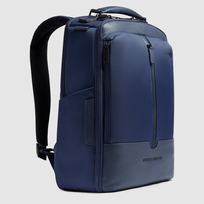 Zaino Piquadro Marcel in Pelle e Tessuto con Porta PC 15,6" Blu