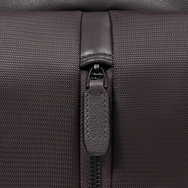 Zaino Piquadro Marcel in Pelle e Tessuto con Porta PC 15,6" Testa di Moro