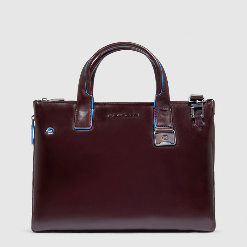 Borsa Piquadro Blue Square in Pelle con Porta PC e iPad® Mogano