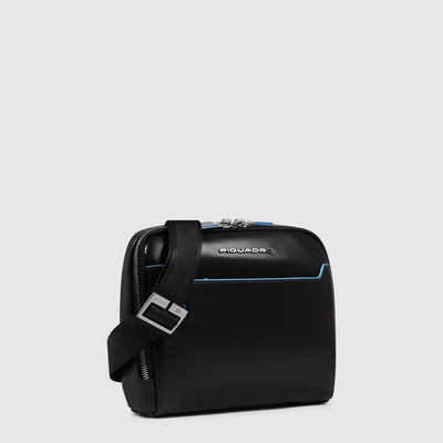 Borsello da Uomo Piquadro Blue Square in Pelle Nero