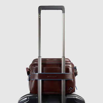 Borsello da Uomo Piquadro Blue Square in Pelle con Porta iPad®mini Mogano