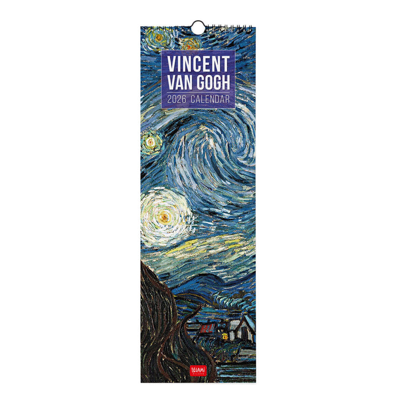 Calendario da Parete 12 Mesi Legami con Planner Annuale 2026 Vincent Van Gogh 16 x 49 cm