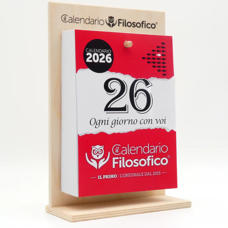 Calendario Filosofico con Supporto Legno A4