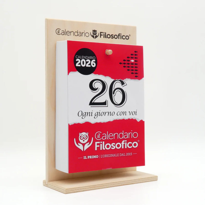 Calendario Filosofico con Supporto Legno A5