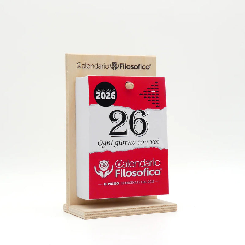 Calendario Filosofico con Supporto Legno A6