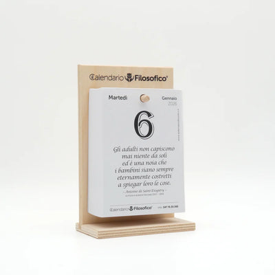 Calendario Filosofico con Supporto Legno A6
