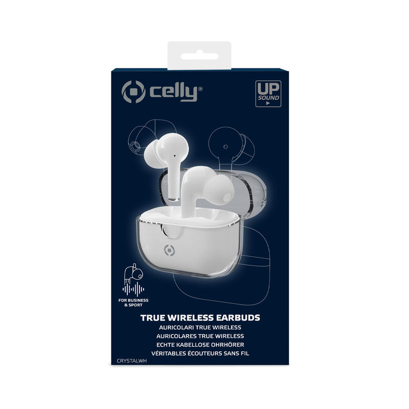 Auricolari In-Ear Celly CLEAR True Wireless Bianco Trasparente