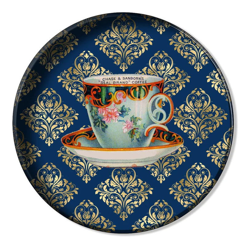 Svuotatasche Blue Shaker in Metallo Tea Party 20 cm