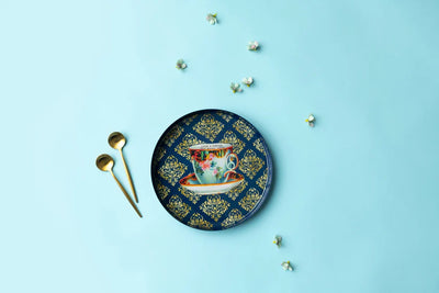 Svuotatasche Blue Shaker in Metallo Tea Party 20 cm