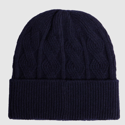 Cuffia da Uomo Piquadro in Pura Lana al 100% Blu