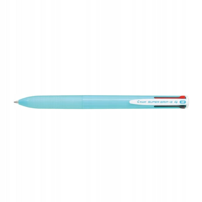 Penna a Sfera Pilot SuperGrip G 4 Colori con Tratto 1 mm e Fusto Azzurro