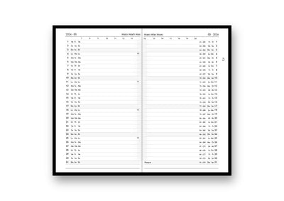 Agenda 12 Mensile Weekly Pattern a Libretto Blu 9 x 15 cm