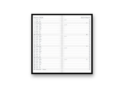Agenda 12 Mesi Mensile Intercambiabile Intempo Weekly Pattern 2026 a Fisarmonica Blu 7 x 14 cm