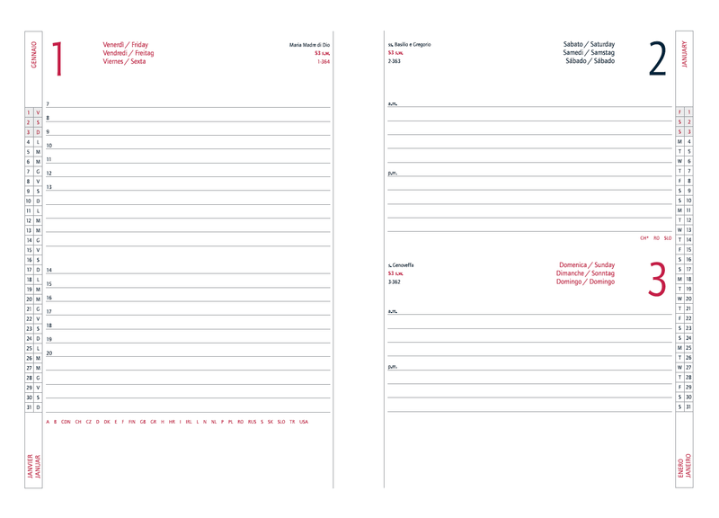 Agenda 12 Mesi Giornaliera Intempo Bravo 2026 in Papercoat Arancio 9 x 13 cm